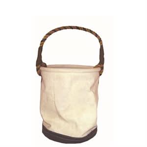 Bon 41 - 123 Tool Bucket - Canvas W/Leather Bottom | General Construction Tool for Pros - Bayou Tool