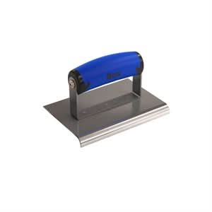 Bon 62 - 449 Edger - Stainless Steel 6" X 4" - 3/8" Radius X 1/2" Lip Comfort Grip Handle 6" long x 4" wide edger | Concrete Tool for Pros - Bayou Tool