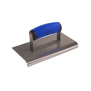 Bon 62 - 450 Edger - Stainless Steel 8" X 4" - 1/2" Radius X 5/8" Lip Comfort Grip Handle 8" long x 4" wide edger | Concrete Tool for Pros - Bayou Tool