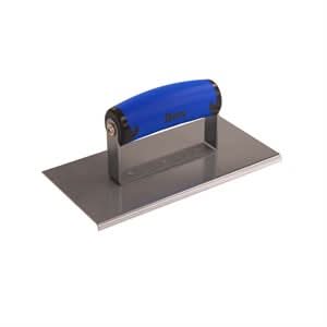 Bon 62 - 451 Edger - Stainless Steel 8" X 4" - 1/8" Radius X 1/4" Lip Comfort Grip Handle 8" long x 4" wide edger | Concrete Tool for Pros - Bayou Tool