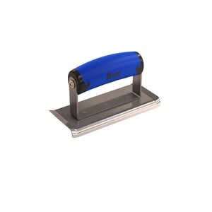 Bon 62 - 470 Curved End Edger - Stainless Steel 6" X 2 1/2" - 1/4" Radius X 3/8" Lip Comfort Grip Handle 6" long x 2 - 1/2" wide edger | Concrete Tool for Pros - Bayou Tool
