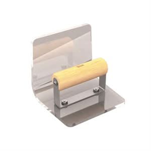 Bon 82 - 120 Step Tool - Plex Inside 6" X 5" - 1" Radius 5" Lip Wood Handle nan | Concrete Tool for Pros - Bayou Tool