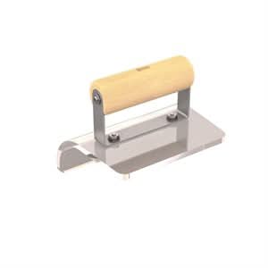 Bon 82 - 123 Step Tool - Plex Outside 6" X 5" - 2" Radius Wood Handle nan | Concrete Tool for Pros - Bayou Tool