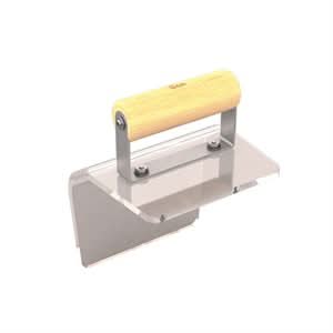 Bon 82 - 357 Step Tool - Plex Outside 6" X 5" - 1 - 1/2" Radius 5" Lip Wood Handle nan | Concrete Tool for Pros - Bayou Tool