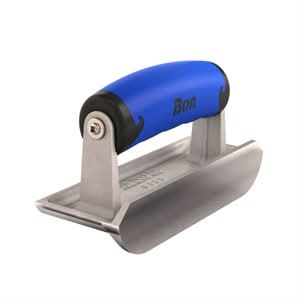 Bon Pro Plus 88 - 333 Edger - Bullet Stainless Steel 6" X 2 1/4" Lip 1/2" X 3/16" Comfort Grip Handle 6" long  x 2 - 1/2" wide edger | Concrete Tool for Pros - Bayou Tool