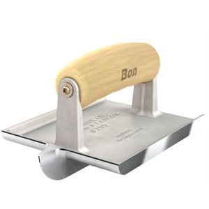 Bon Pro Plus 89 - 305 Groover - Bullet Stainless Steel 6" X 4 1/2" Bit 3/4" X 3/8" Wood Handle Last longer | Concrete Tool for Pros - Bayou Tool