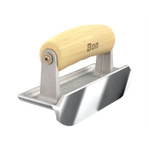 Bon Pro Plus 89 - 335 Edger - Bullet Stainless Steel 6" X 2 1/4" Lip 3/4" X 3/16" Wood Handle | Concrete Tool for Pros - Bayou Tool