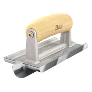 Bon Pro Plus 89 - 380 Groover - Bullet Stainless Steel 6 1/2" X 3" Bit 3/4" X 3/8" Wood Handle Last longer | Concrete Tool for Pros - Bayou Tool