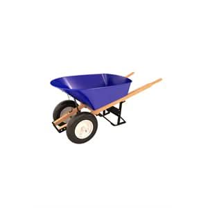 Bon Pro Plus Bon 28 - 703 Barrow - Steel 6 Cubic Feet Tray - Double Ribbed Tire Wood Handle | General Construction Tool for Pros - Bayou Tool