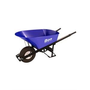 Bon Pro Plus Bon 28 - 900 Barrow - Steel 6 Cubic Feet Tray - Single Knobby Tire - Stl Handle | General Construction Tool for Pros - Bayou Tool