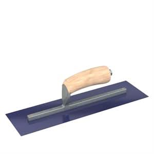 Bon Steel City 66 - 178 Finish Trowel - Square - Blue Steel - 14 X 4 - Wood Professional grade trowels | Concrete Tool for Pros - Bayou Tool