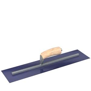 Bon Steel City 66 - 185 Finish Trowel - Square - Blue Steel - 20 X 5 - Wood Professional grade trowels | Concrete Tool for Pros - Bayou Tool
