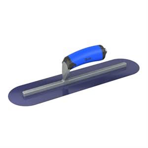 Bon Steel City 67 - 152 Finish Trowel - Round - Blue Steel - 16 X 4 - Comfort Grip Professional grade trowels | Concrete Tool for Pros - Bayou Tool
