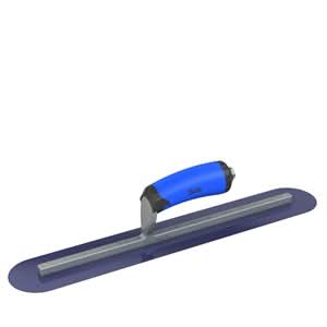 Bon Steel City 67 - 153 Finish Trowel - Round - Blue Steel - 18 X 3 - Comfort Grip Professional grade trowels | Concrete Tool for Pros - Bayou Tool