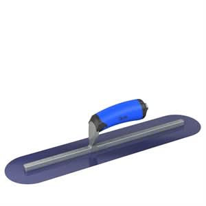 Bon Steel City 67 - 154 Finish Trowel - Round - Blue Steel - 18 X 4 - Comfort Grip Professional grade trowels | Concrete Tool for Pros - Bayou Tool