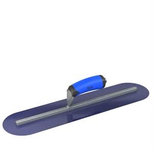 Bon Steel City 67 - 156 Finish Trowel - Round - Blue Steel - 20 X 5 - Comfort Grip Professional grade trowels | Concrete Tool for Pros - Bayou Tool