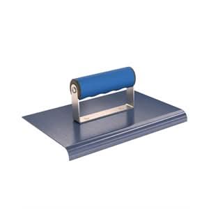 BonTradeTough 22 - 734 Edger - Blue Steel 9" X 6" - 1/2" Radius 5/8" Lip Comfort Grip Handle | Concrete Tool for Pros - Bayou Tool
