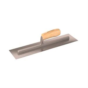 BonTradeTough 82 - 292 Concrete Trowel - Steel 16" X 4" Wood Handle Long shank | Concrete Tool for Pros - Bayou Tool