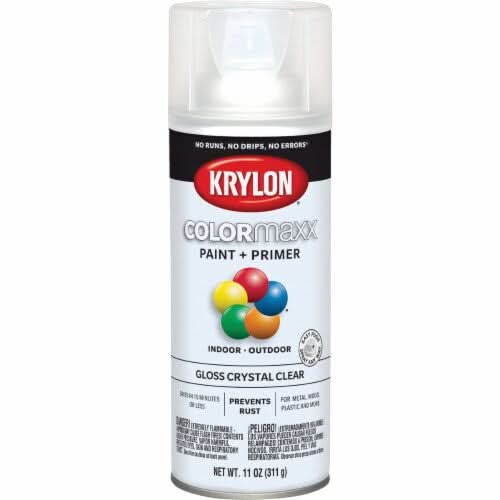 ColorMaxx Acrylic Spray Paint 11oz Clear Gloss - Durable Finish for Any Project - Bayou Tool