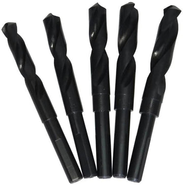 Drill America - 9/16 - 1 5 Piece High - Speed Steel (HSS) Reduced Shank Drill Bit Set Plastic Case Pouch - Bayou Tool