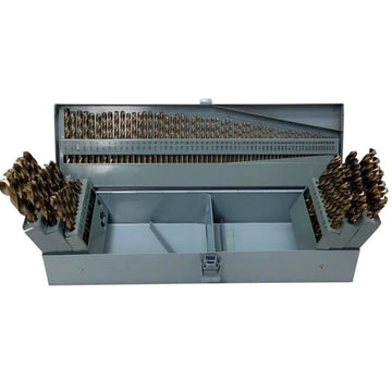 115 Piece Cobalt Jobber Length Drill Bit Set, 1/16" - 1/2" A - Z and #1-#60, DWDCO Series - High Performance & Durable Cutting Tool | Drill America