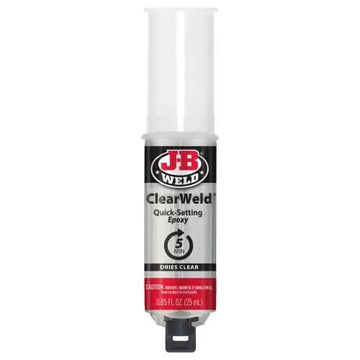 J - B Weld ClearWeld 25ml Syringe | Crystal - Clear, Strong Epoxy Adhesive for Metal, Plastic & More - Bayou Tool
