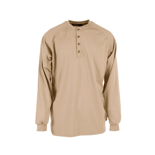 Neese 6 oz Cotton FR Henley Shirt (CAT 2) - Bayou Tool