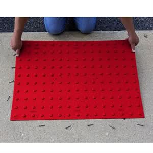 None 34 - 194 Ada Pad Wet - Set 2 Foot X 5 Foot Safety Red Long term durability | Concrete Tool for Pros - Bayou Tool