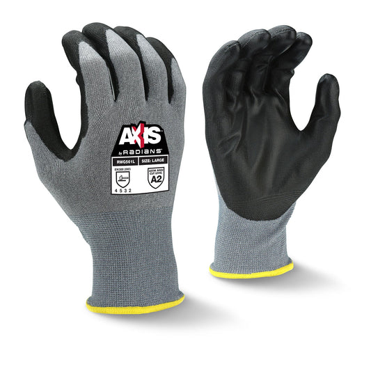 Radians RWG561 AXIS Cut Protection Level A2 PU Coated Glove - Bayou Tool