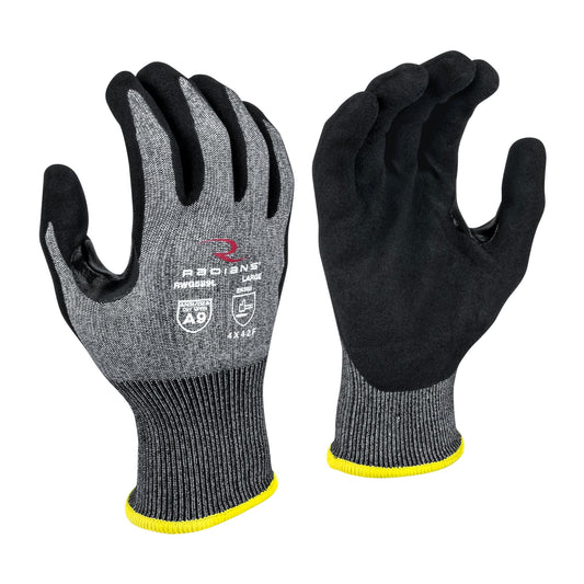 Radians RWG589 Cut Protection Level A9 Sandy Foam Nitrile Coated Glove - Bayou Tool