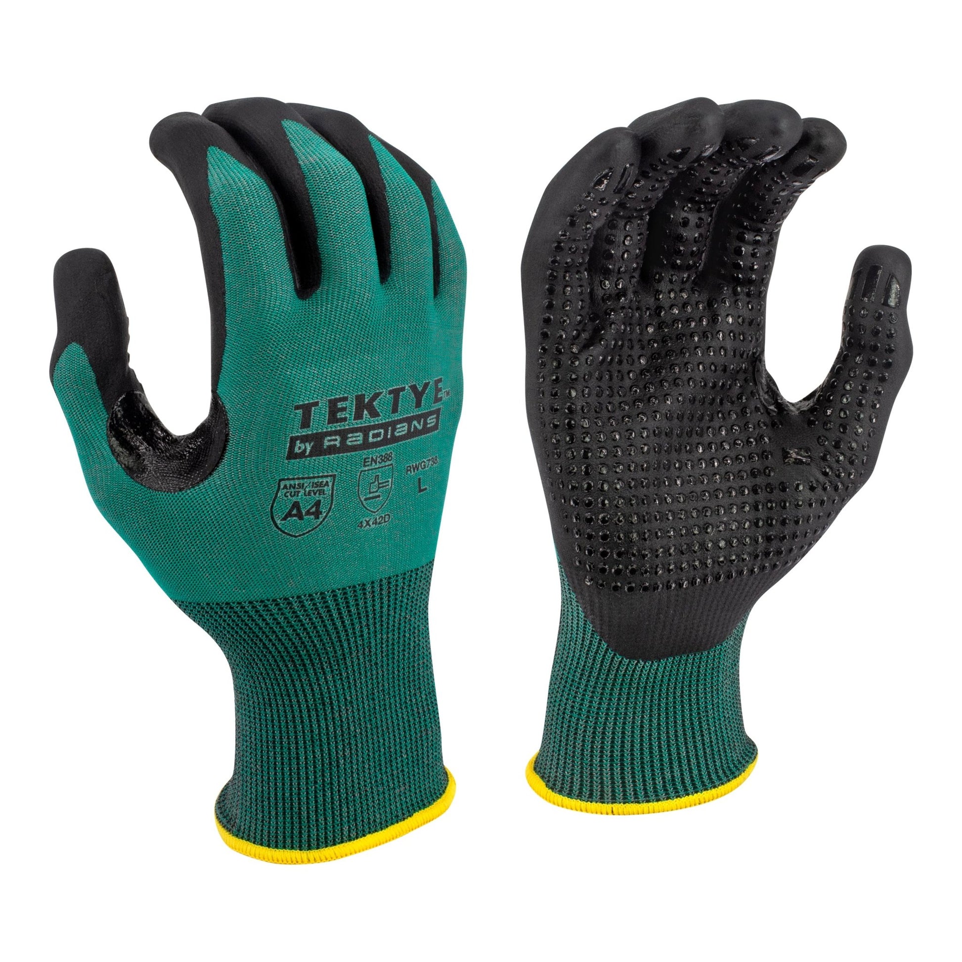Radians RWG738 TEKTYE® Dotted A4 Cut Protection Glove - Bayou Tool