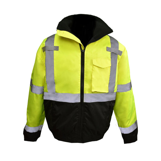 Radians SJ11QB Class 3 High Visibility Weatherproof Bomber Jacket with Quilted Built - in Liner - Bayou Tool