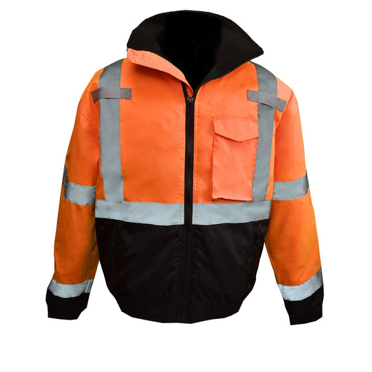 Radians SJ11QB Class 3 High Visibility Weatherproof Bomber Jacket with Quilted Built - in Liner - Bayou Tool