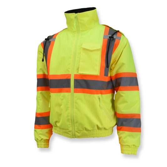 Radians SJ11QX - 3 Class 3 X - Back Quilted Bomber Jacket with Hood - Bayou Tool