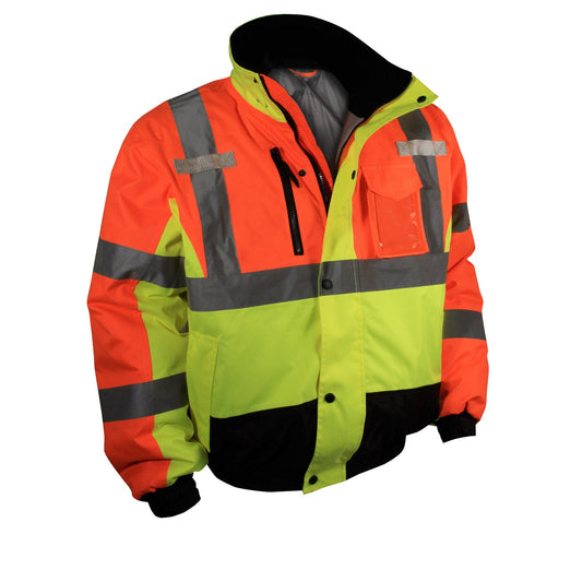 Radians SJ12 - 3 Weatherproof Multi - Color Bomber Jacket with Quilted Built - In Liner - Bayou Tool