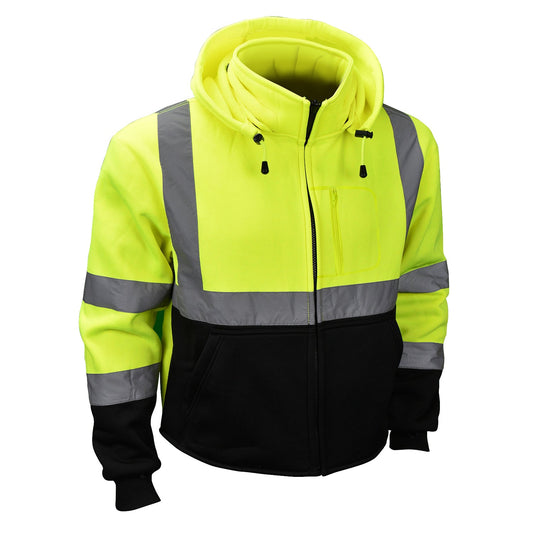 Radians SJ32 - 3 Color Blocked Sweatshirt with Removable Hood - Bayou Tool