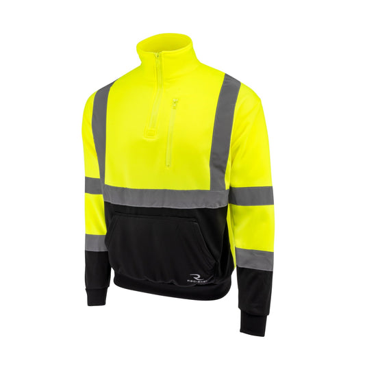 Radians SJ34B - 3 Class 3 Color Blocked 1/4 Zip Sweatshirt - Bayou Tool
