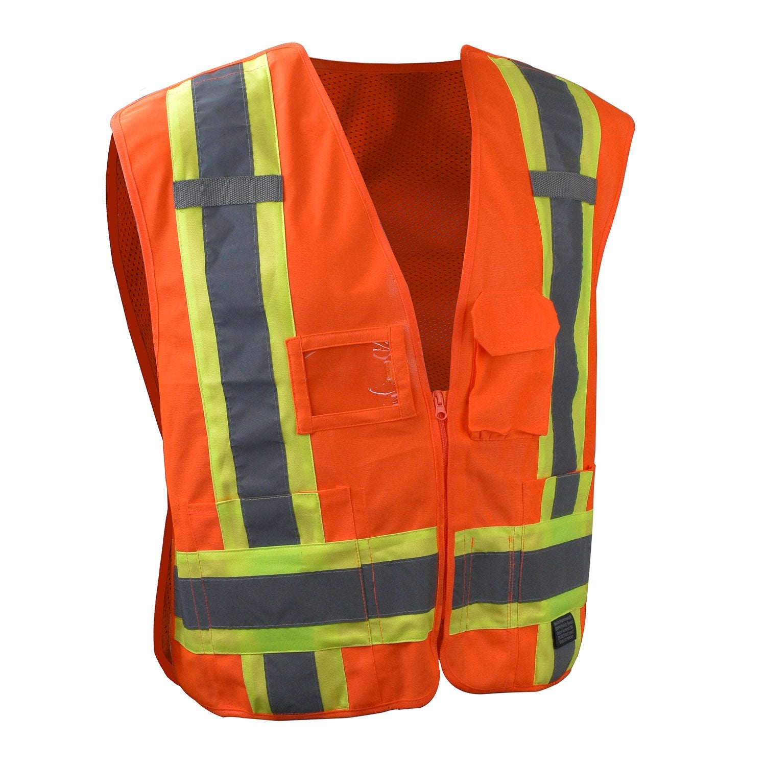 Radians SV020X - 2 Heavy Duty 7 - Pocket Tear Away Cruiser Vest X - Back - Bayou Tool