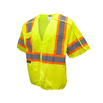 Radians SV24 - 3 Class 3 Breakaway Safety Vest with Zip - N - Rip - Bayou Tool