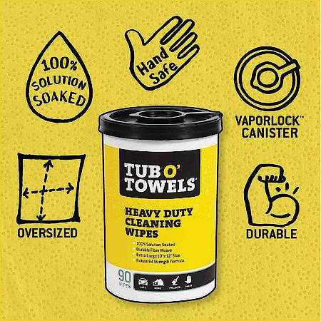 Tub O Towels TW90 Heavy - Duty 10" x 12", Cleaning Wipes - Bayou Tool