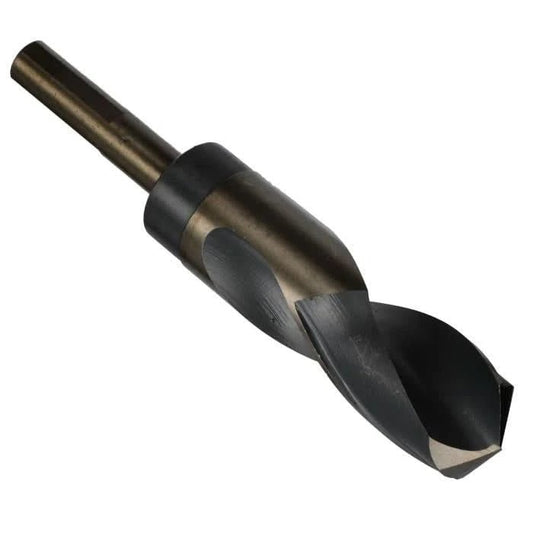 1 - 1/8" HSS Black & Gold Drill Bit with Reduced 1/2" 3 - Flat Shank, KFD - High Performance & Durable Cutting Tool | Drill America - Bayou Tool