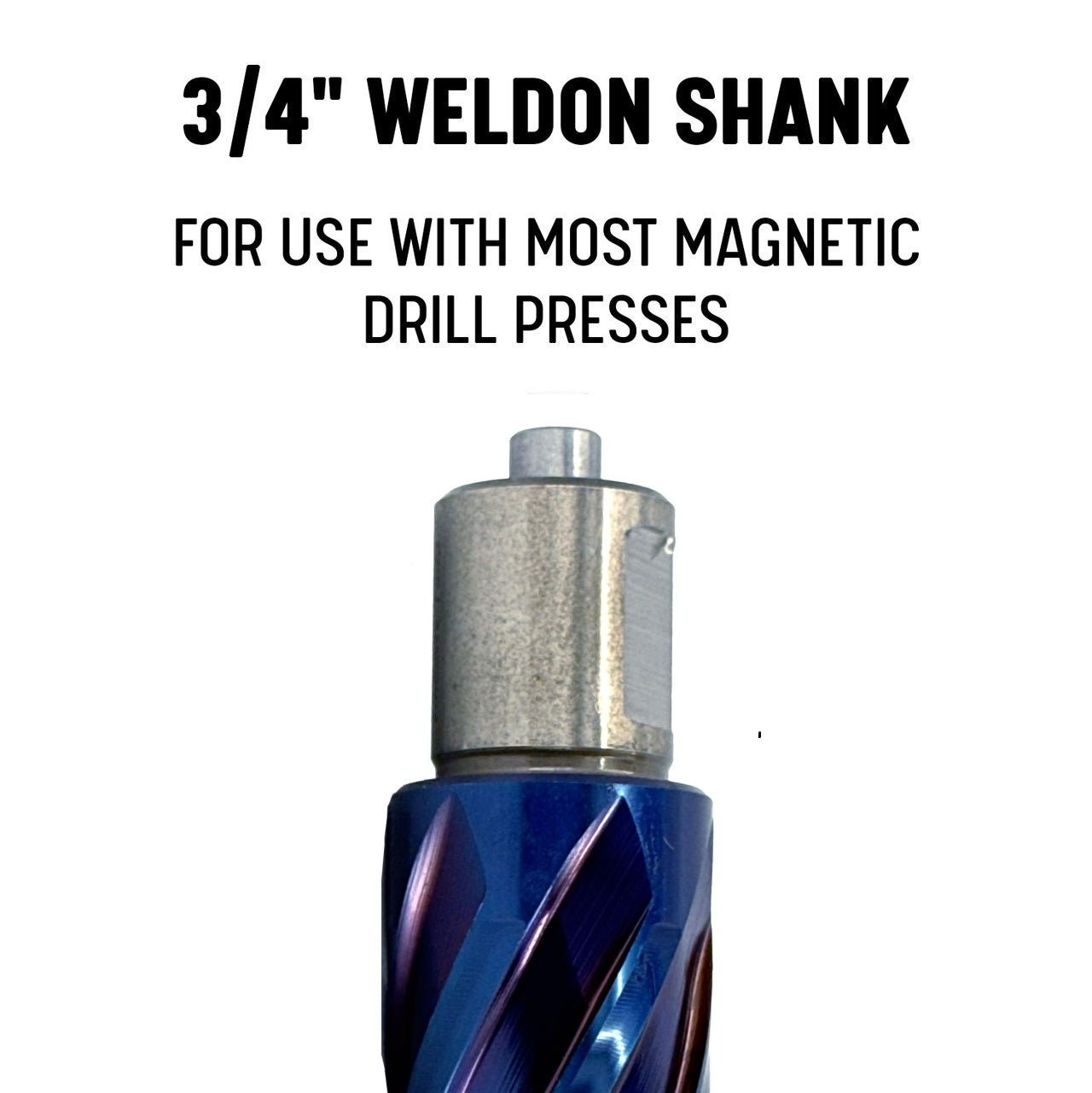 1 - 7/16" X 2" nACo (Nano - Composite) Coated Blue Annular Cutter - High Performance & Durable Cutting Tool | Drill America - Bayou Tool