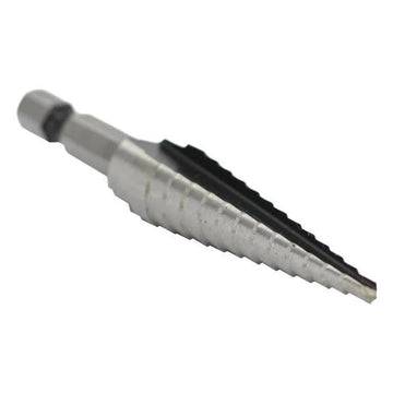 1 HSS Quick Change Hex Shank Step Drill Bit (1/8" - 1/2 by 1/32") - High Performance & Durable Cutting Tool | Drill America - Bayou Tool