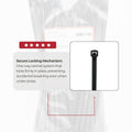 12 - Inch Heavy - Duty Zip Ties | 50 lb Strength | UV & Weather Resistant | Industrial - Grade Nylon - Bayou Tool