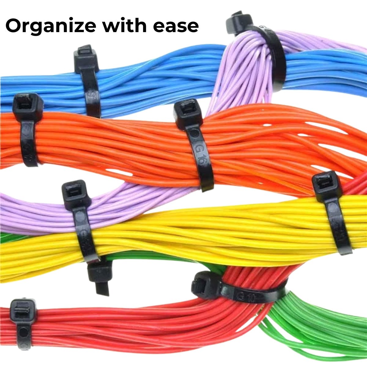 12 - Inch Heavy - Duty Zip Ties | 50 lb Strength | UV & Weather Resistant | Industrial - Grade Nylon - Bayou Tool