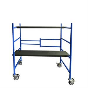 Bon 14-485 Utilty Scaffold - 4 Foot 4" casters have butterfly brakes | Masonry Tool for Pros