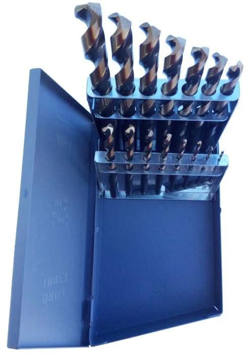 15 Piece HSS Black & Gold KFD Split Point Jobber Length Drill Bit Set, 1/16" - 1/2" - High Performance & Durable Cutting Tool | Drill America - Bayou Tool