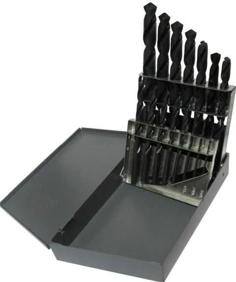 15 Piece HSS Black Oxide Jobber Length Drill Bit Set, DWDN, 1/16" - 1/2" - High Performance & Durable Cutting Tool | Drill America - Bayou Tool