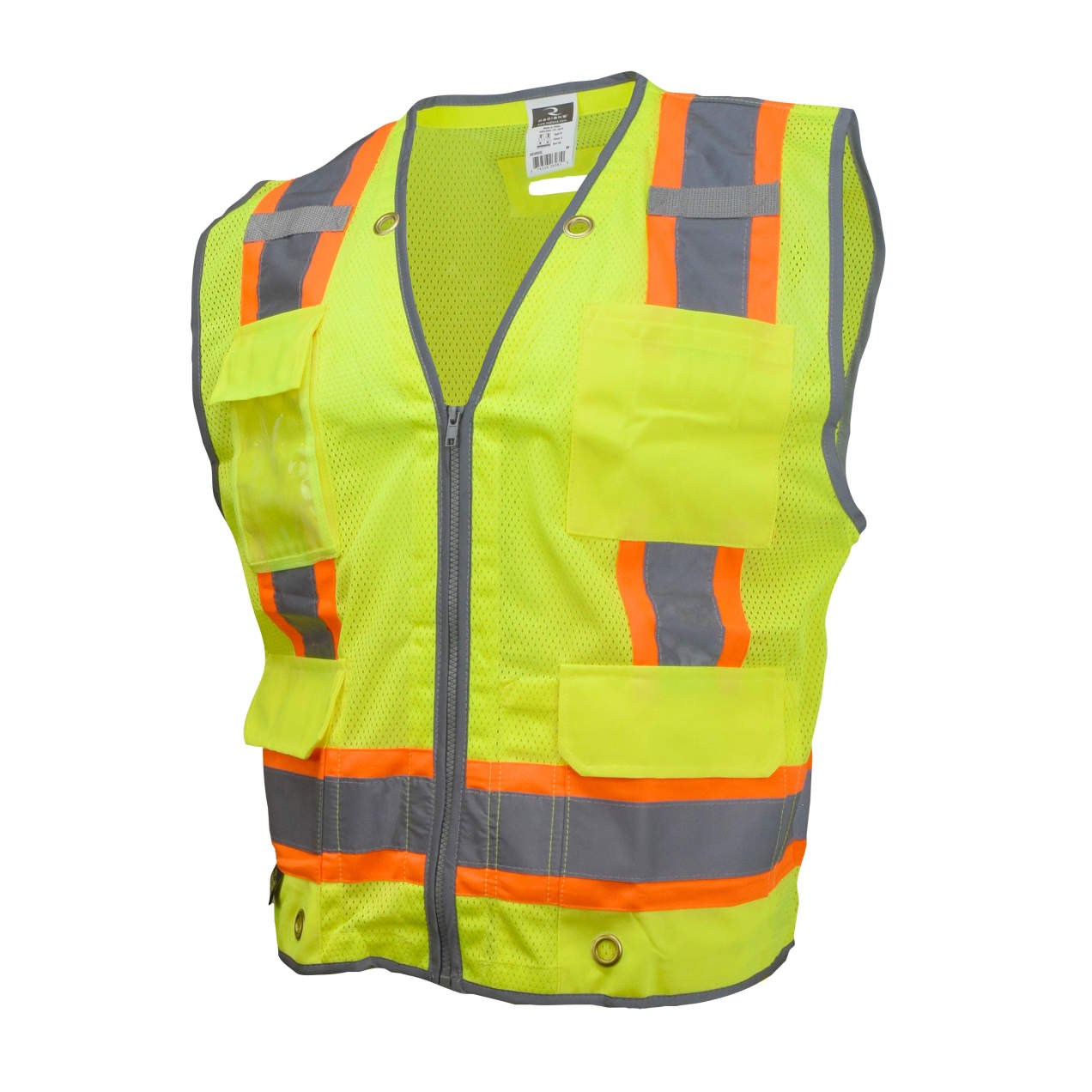 a yellow safety vest on a white background