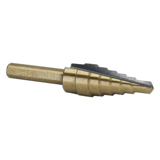 2 HSS Black & Gold Step Drill Bit (3/16" - 1/2" by 1/16") - High Performance & Durable Cutting Tool | Drill America - Bayou Tool